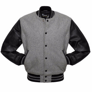  Bomber Jackets Black Real Leather Sleeves