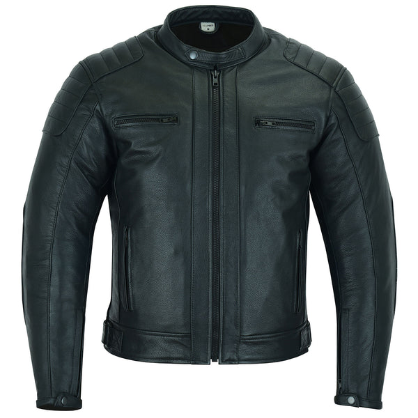 Men's Leather Motorbike Motorcycle Jacket Touring With Genuine CE Armour Biker - Fashions Garb