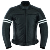 Motorcycle Leather Jacket Touring Motorbike Cafe Biker With Genuine CE Armour - Fashions Garb