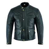 Leather Motorbike Motorcycle Men's Jacket Quality Stitched Biker With CE Armour - Fashions Garb