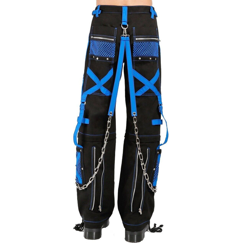 Handmade Gothic Bondage Men Pant Alternative Punk Rock Black/Blue