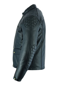 Leather Motorbike Motorcycle Men's Jacket Quality Stitched Biker With CE Armour - Fashions Garb