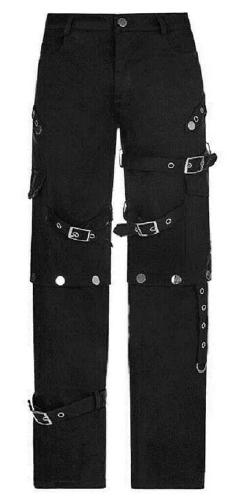 MenS Gothic Bondage Pant Rock Hard Loose Punk Pants