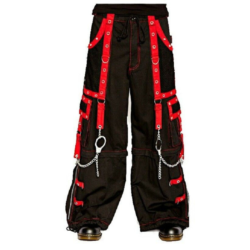 Gothic Men's Bondage Gothic Cyber Pant Chain Techno Rock Punk PANT & Shorts