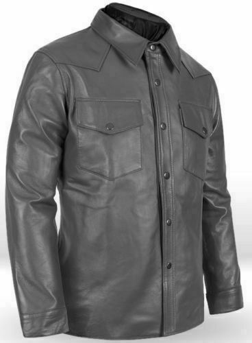  Leather Full Sleeves Shirt