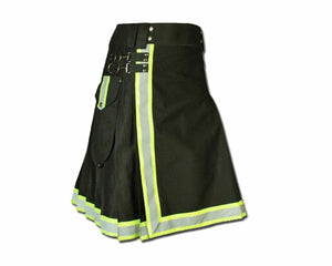 Men's firefighter Utility Cotton KILT Fireman Kilt Highly Visible Reflector