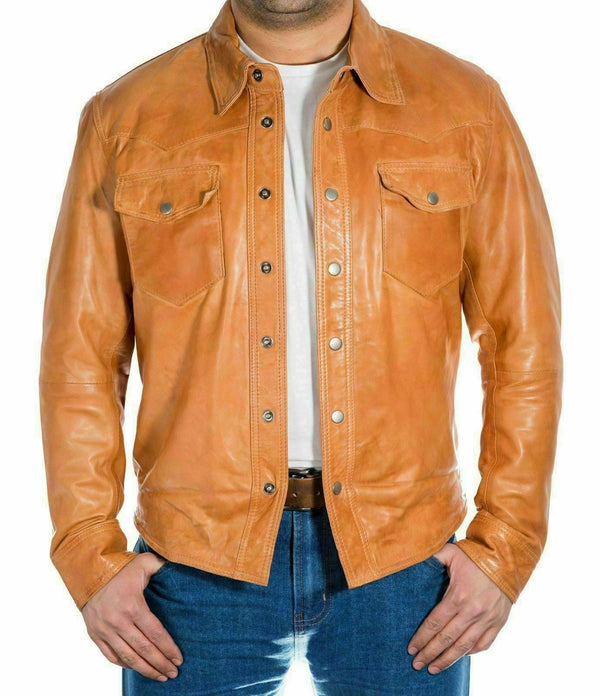 Leather Full Sleeves Shirt