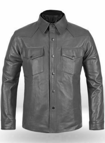  Leather Full Sleeves Shirt