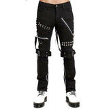 Men's Gothic Bondage Black Tripp Pant Rock Hard Trouser