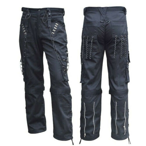 Men Gothic Bondage Tripp Pant Alternative Punk Rock Emo Trouser Pant