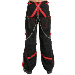 Mens Bondage Red Skater Gothic Punk Rocker Cyber Steampunk Biker Pant