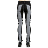 Gothic Bondage Reflective Men Pant Alternative Punk Rock Emo Trouser