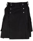 Black Upholder Tactical Kilt Scottish Fashion Kilt For Men