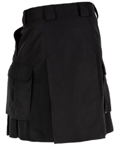 Black Upholder Tactical Kilt Scottish Fashion Kilt For Men