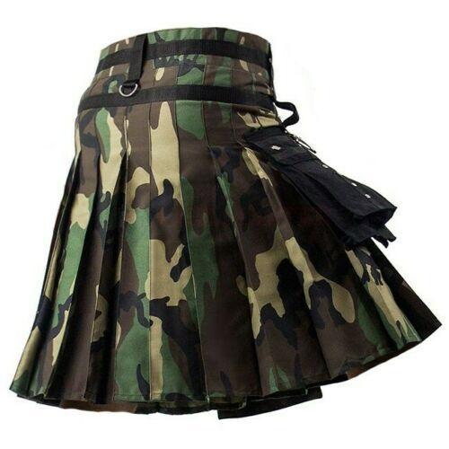 Scottish Men Tactical army kilts Camouflage Combat Ripsto Custom Utility Kilt