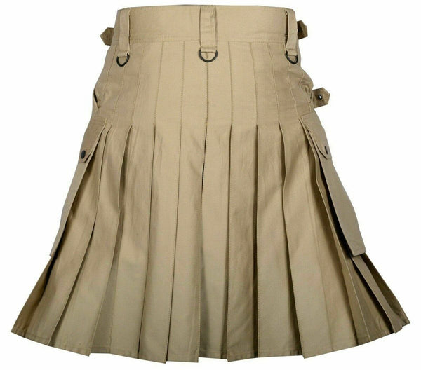 Scottish Men's Cotton Utility Kilt with Pockets