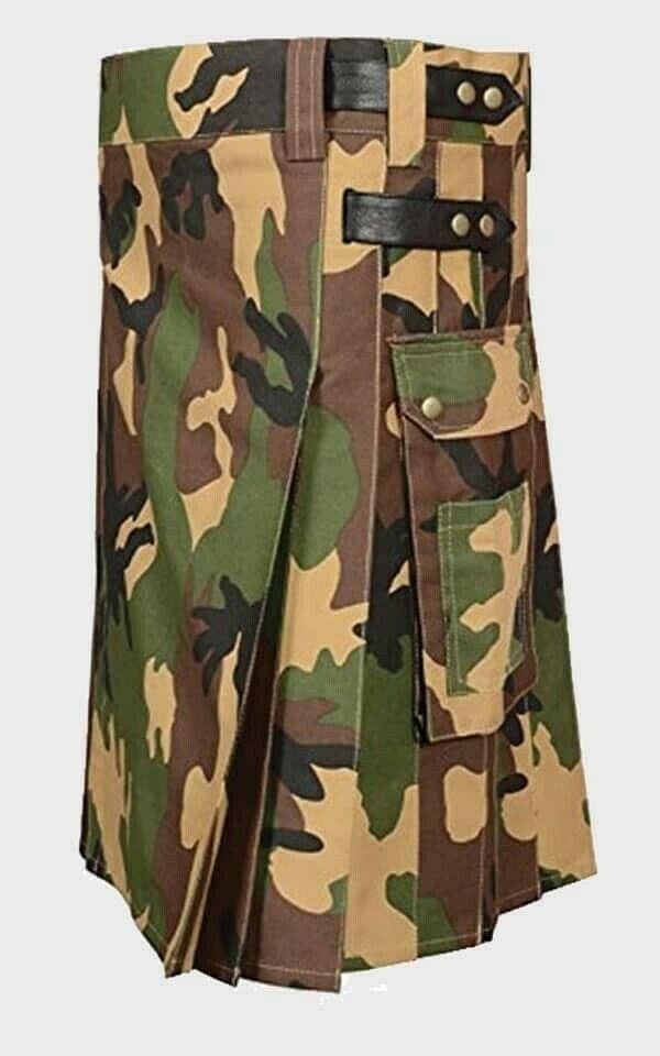 Scottish Military Camouflage Tactical Utility Kilt For Mens