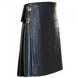 Traditional Unisex Gothic leather kilt Scottish kilt with pockets